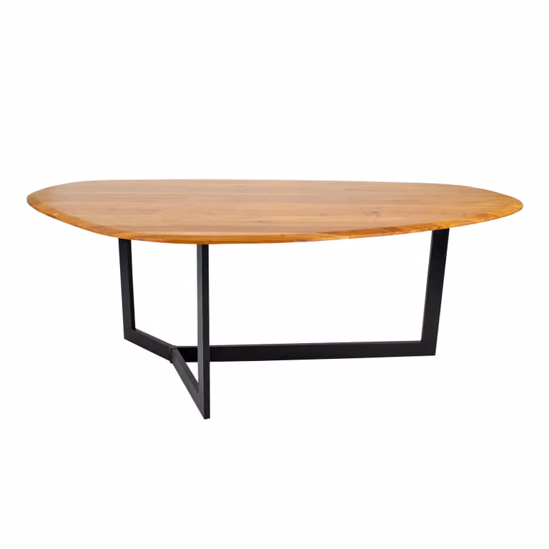 Kick Sven Eettafel - Organisch gevormd - Cognac