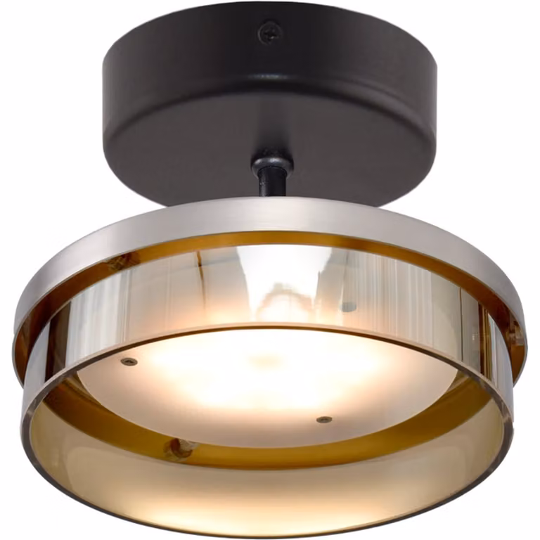 Masterlight Imperia Plafondlamp - Zwart met Nikkel