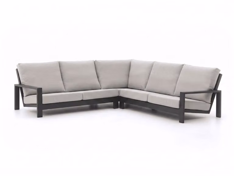 Bellagio Hoek loungeset voor 5 personen - Grijs - Aluminium met textiele kussens