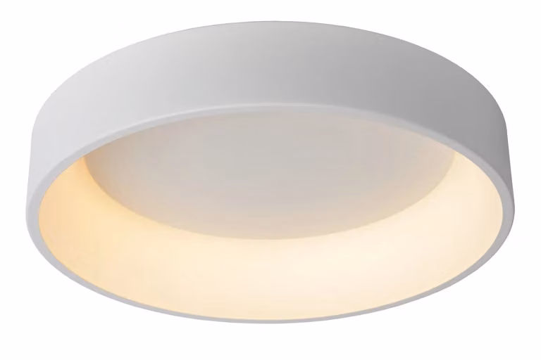 Lucide Talowe LED Plafonnière Wit Transparant - Ø 60 cm - Dimbare Warm White Licht - Aluminium