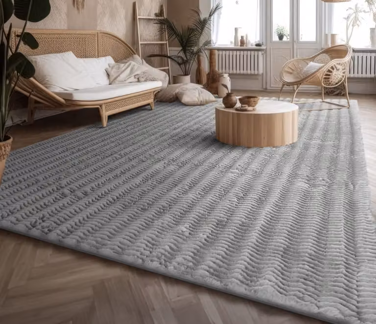 TT Home Woonkamertapijt en Eetkamertapijt - Geometrisch - Skandi Boho - Grijs - 60 x 100 cm
