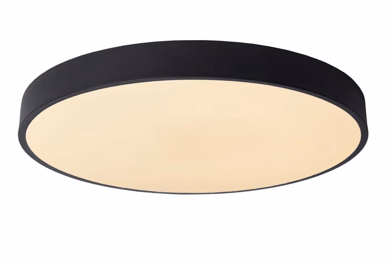 Lucide UNAR Plafonnière Zwart Ø 49,5 cm LED 36W 2700K Dimbare Plafondlamp