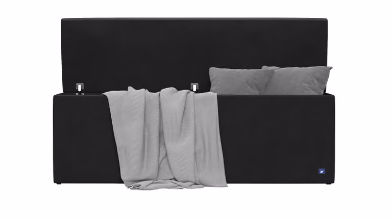 Bruno Banani opbergbank in zwart/antraciet met modern design, Breedte: 160 cm