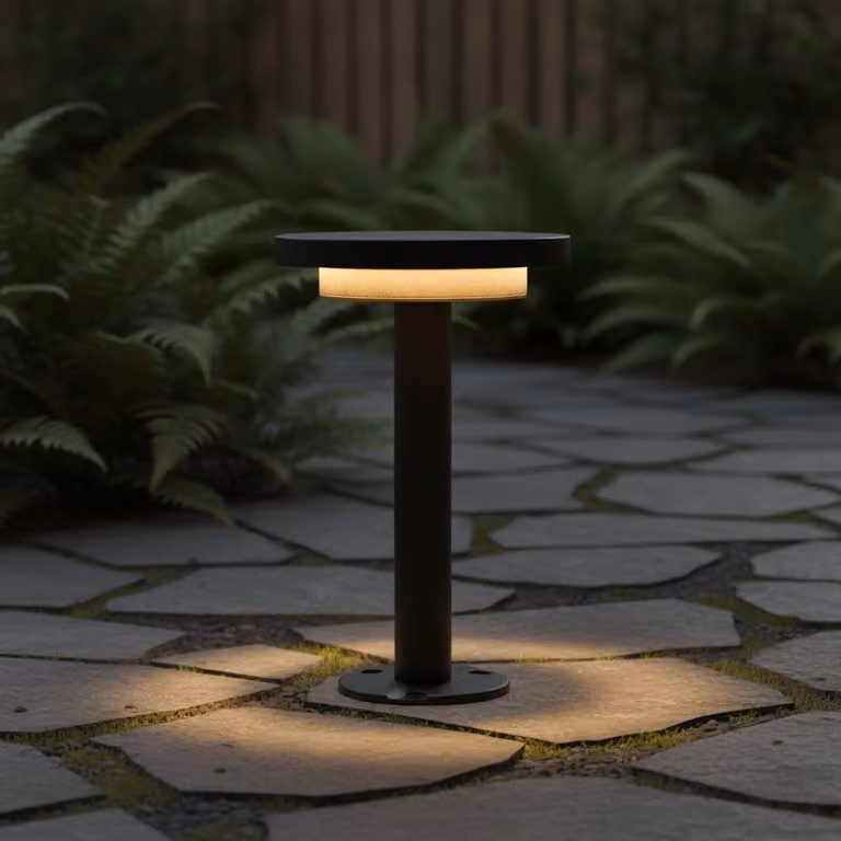 Lyora Nitro design solar tuinlamp zwart met LED en warm wit licht, Hoogte: 23,7 cm