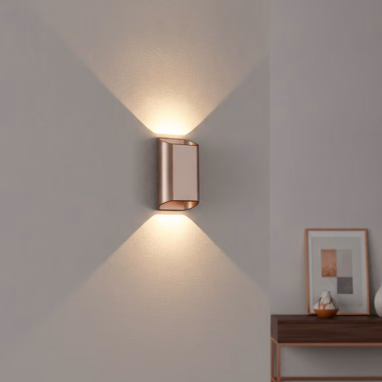 Artdelight Wandlamp Diaz Small Koper Brons Hoogte: 15 cm