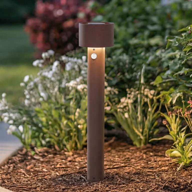 Arcchio LED tuinpadverlichting met bewegingssensor, Bruin/Brons, Aluminium, Hoogte: 65 cm