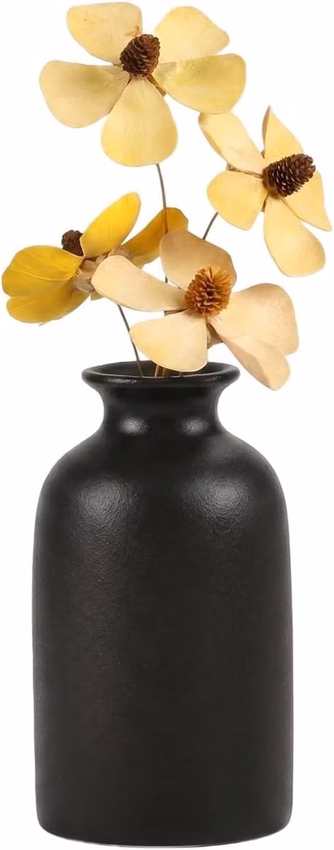 Ronde keramische vaas voor gedroogde bloemen in bohemian stijl - Minimalistische decoratie voor huis en planten
