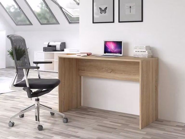 Ruimtebesparend Bureau voor Thuiswerken in Sonoma Eiken, B: 120 cm, D: 50 cm