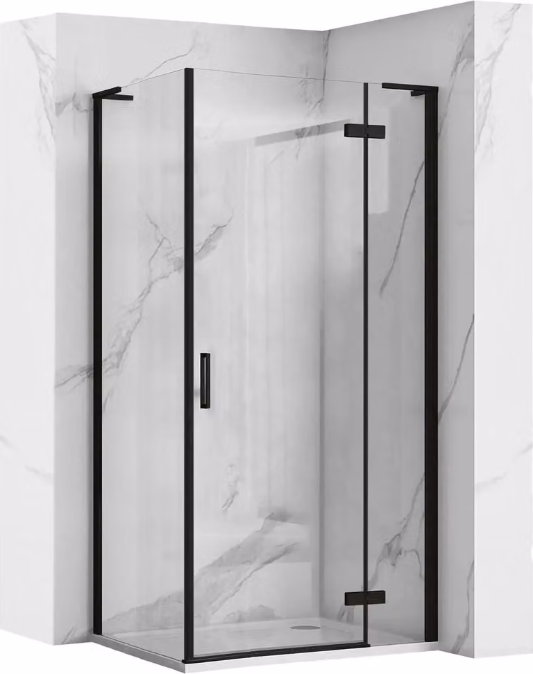 Douchecabine Rea Hugo Black B: 80 cm, D: 90 cm
