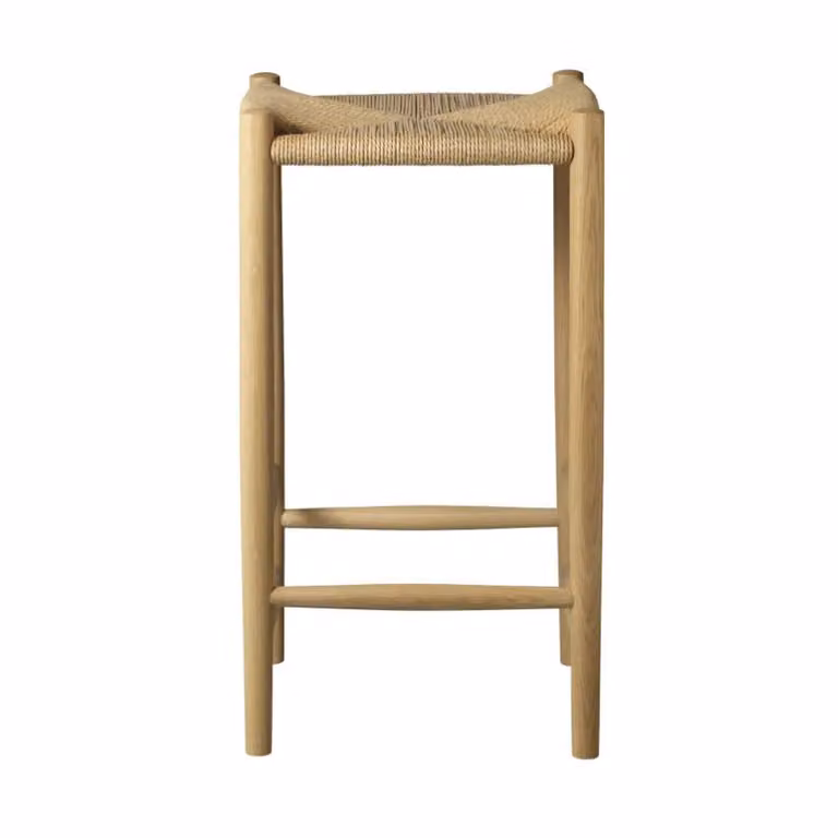 FDB Møbler J164C Counter Squared barkruk, eikenhout, natuur gelakt