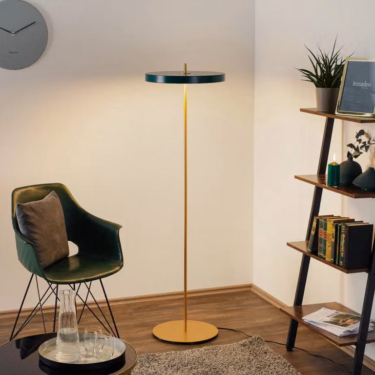 Umage Asteria vloerlamp - Groen/Goud - Metaal