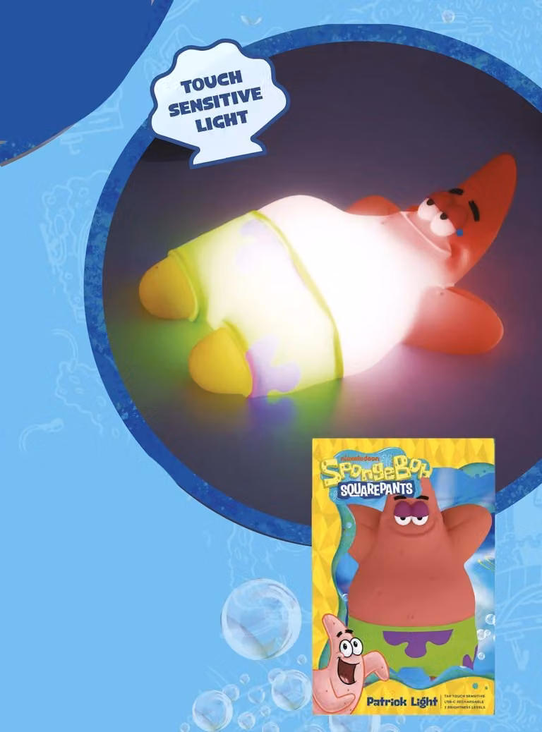 Blue Sky Studios Spongebob Patrick USB LED Nachtlamp voor de kinderkamer, 17 cm