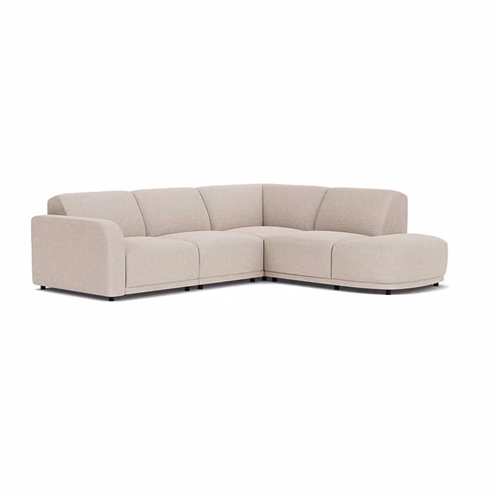 Prominent Hoekbank Ronda - Beige - Stof - Modern - Rechtsopgesteld