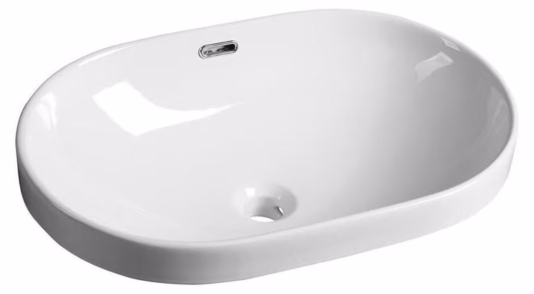 Sapho LIMA keramische wastafel, wit, B: 59,5 cm, D: 39,5 cm
