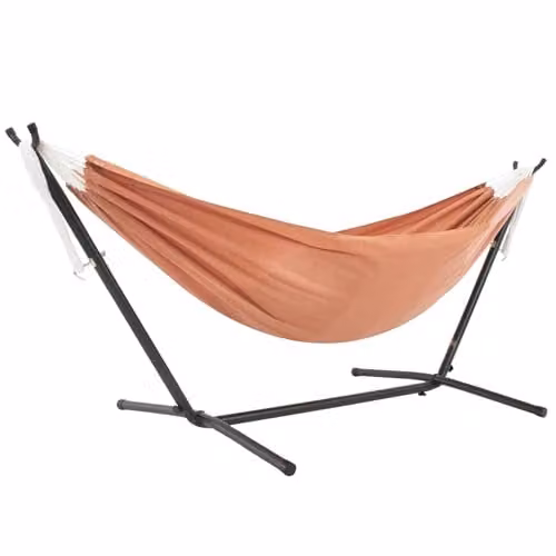 Vivere Dubbele Sunbrella Hangmat met Standaard - Coral
