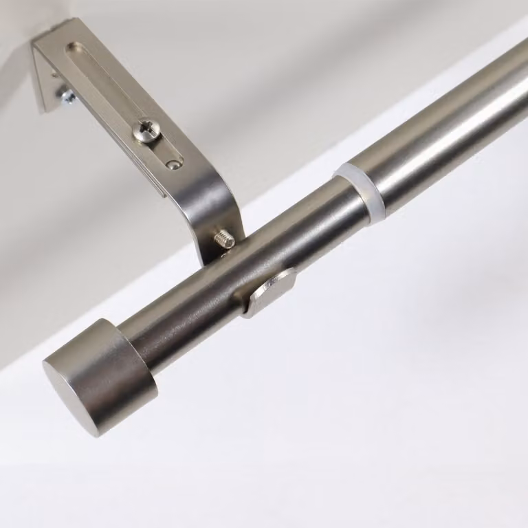 Deco-raum Uittrekbare gordijnstang Flexa, roestvrijstalen look, eindstuk met dop, geschikt voor 16/19mm, lengte 160-300 cm