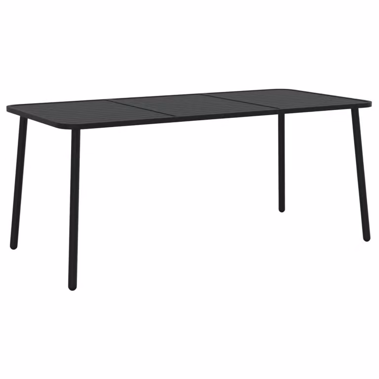 vidaXL Tuintafel, antraciet, B/D/H: 165 x 80 x 71 cm