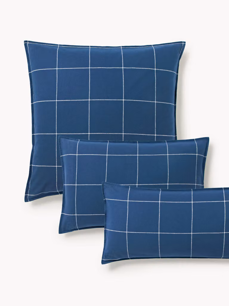 Westwing Collection Noelle omkeerbare flanellen kussenhoes 80x80 cm