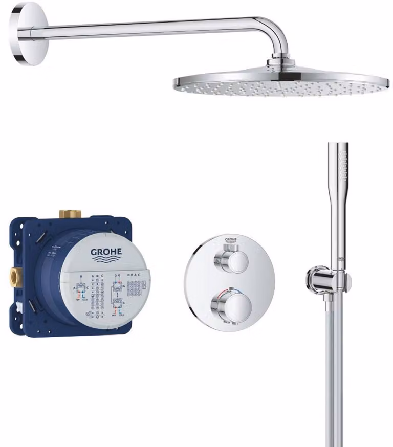 GROHE Precision inbouwdoucheset met Vitalio Rain Mono 310, rond