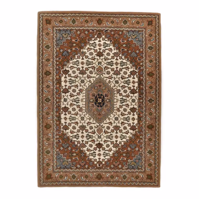 home24 Royal Persian wollen vloerkleed beige B: 190 cm, D: 290 cm