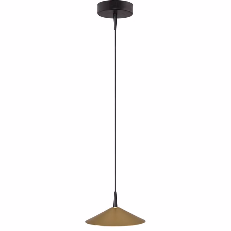 Masterlight Ceppo Design hanglamp zwart met goud, Ø 18 cm
