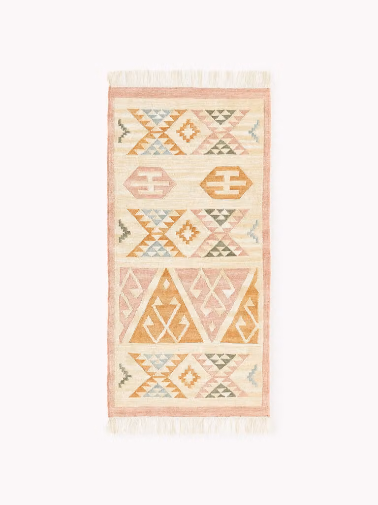 Westwing Collection Anisa Handgeweven Kelim Vloerkleed van Wol
