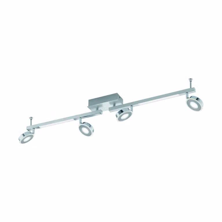 Eglo Cardillio 4-lichts plafondlamp in chroom en zilver