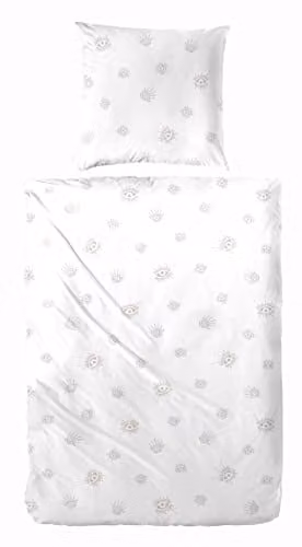 Hahn Beddengoed Set Wit met Grafisch Design Renforce Katoen B: 135 cm, D: 200 cm, H: 80 x 80 cm
