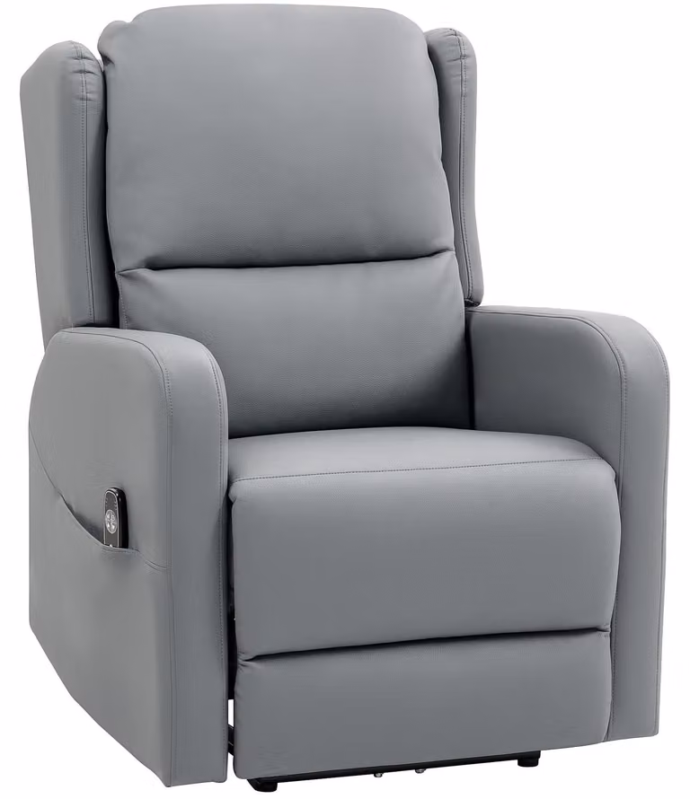 HOMCOM Elektrische relaxfauteuil met 3D massagefunctie en lederen afwerking
