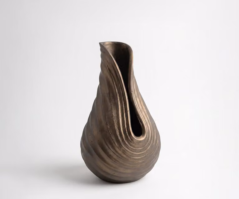 Delife Vaas Helixa Aluminium Aurum Satin B17 x D18 x H31 cm