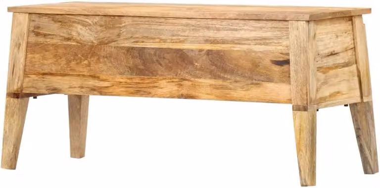 Landelijke Opbergkist van Massief Mangohout in Natuurlijk - B/D/H: 99 x 35 x 48 cm