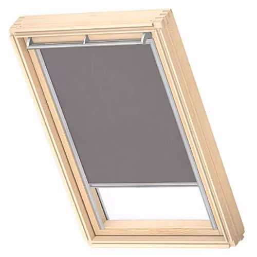 VELUX Lichtdoorlatend Rolgordijn RFL met grijze geleiders, Grijs, UK08