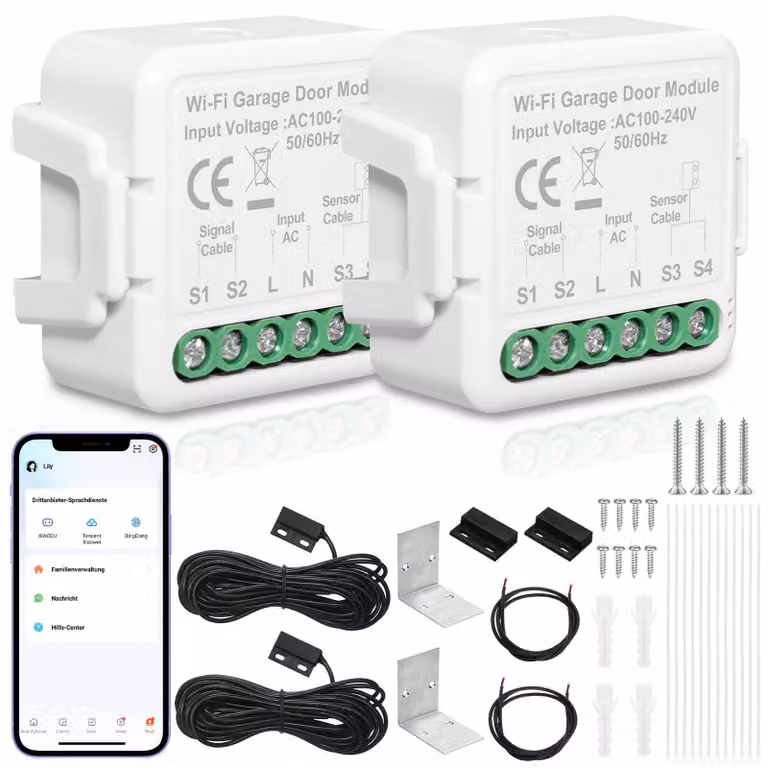 Selius Wifi Garagedeuropener - Wit - 240 Volt