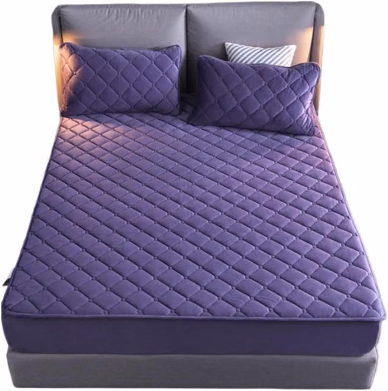 Fleece Hoeslaken Paars - Extra Diep - 120 x 200 cm