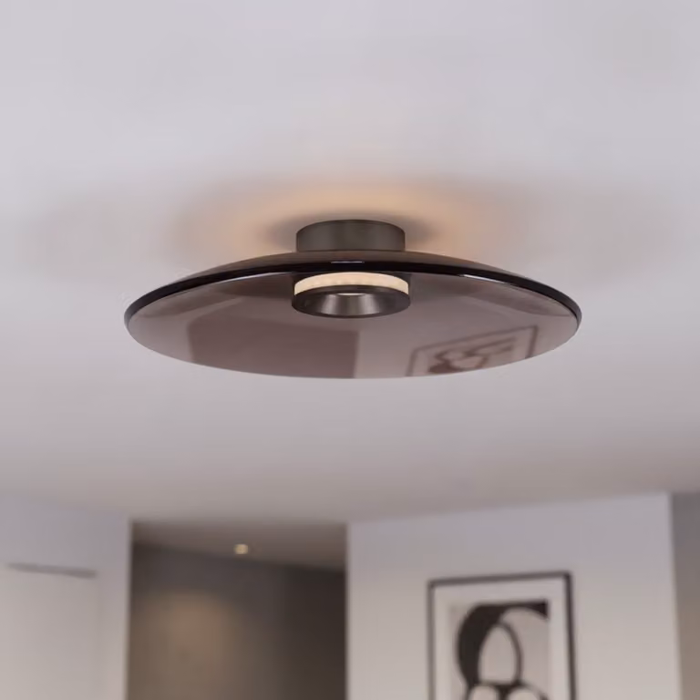 Lyora Plafondlamp Esti Bruin Glas Ø 50 cm