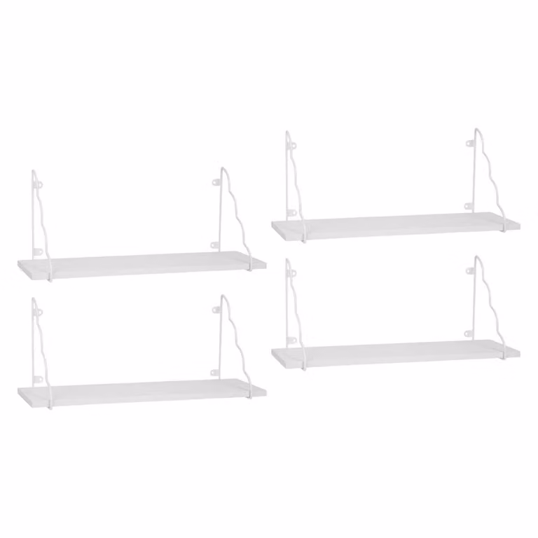 Ostaria Wandplank Jade - Set van 4 - Wit - 50 cm