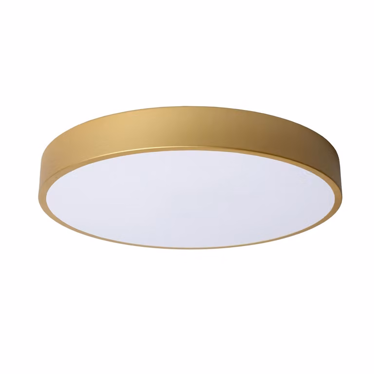 Lucide Unar LED plafondlamp, goud/messing, Ø 39,5 cm, warm wit 2700K