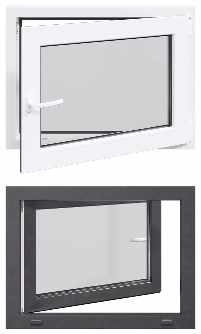 vidaXL Kipp- en draaikraam voor kelder, model RISOR, B: 100 cm, H: 60 cm