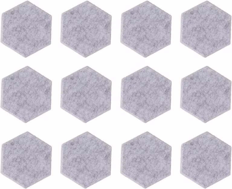 Akoestische Panelen Lichtgrijs - 12 Stuks Geluiddempende Polyester Geluidabsorberende Panelen