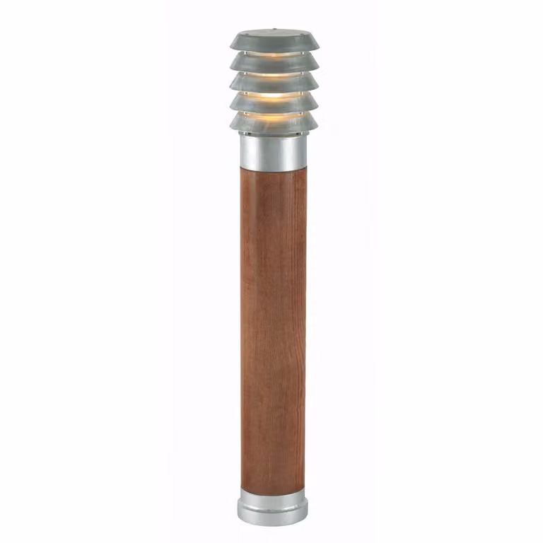 Franssen Selhalm Zinken Terraslamp met Hout - Bruin - Hoogte: 85 cm
