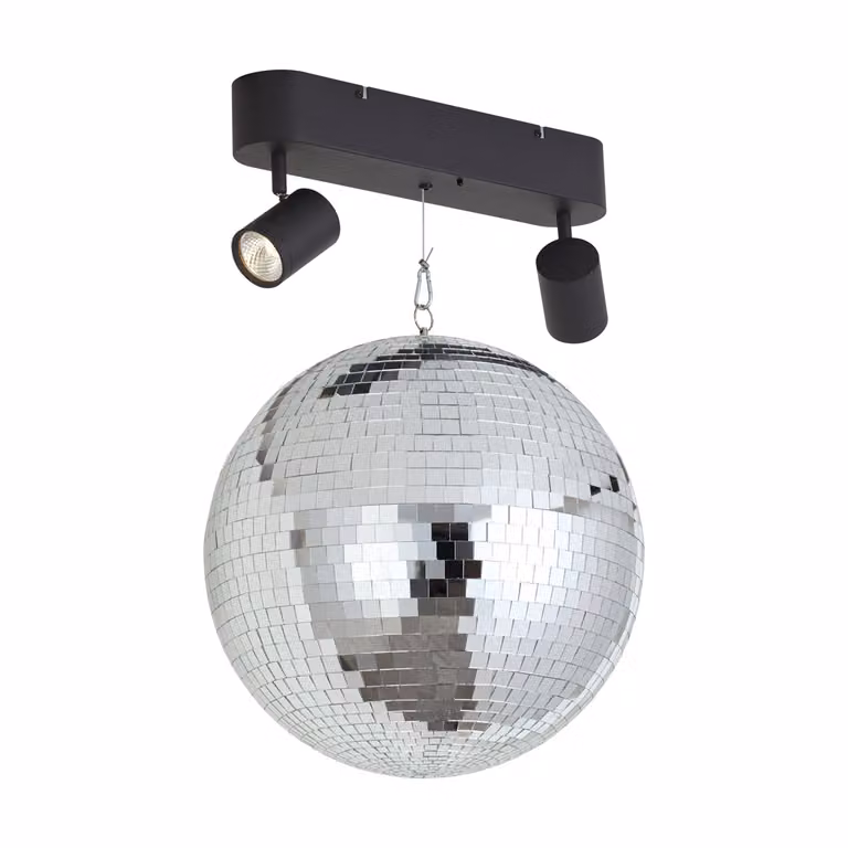 Qazqa Retro hanglamp discobal met LED en afstandsbediening voor accentverlichting