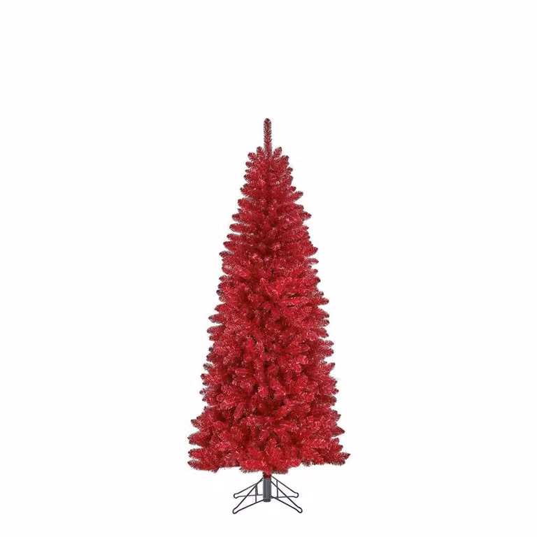 Kunstkerstboom Colchester rood, Hoogte: 185 cm