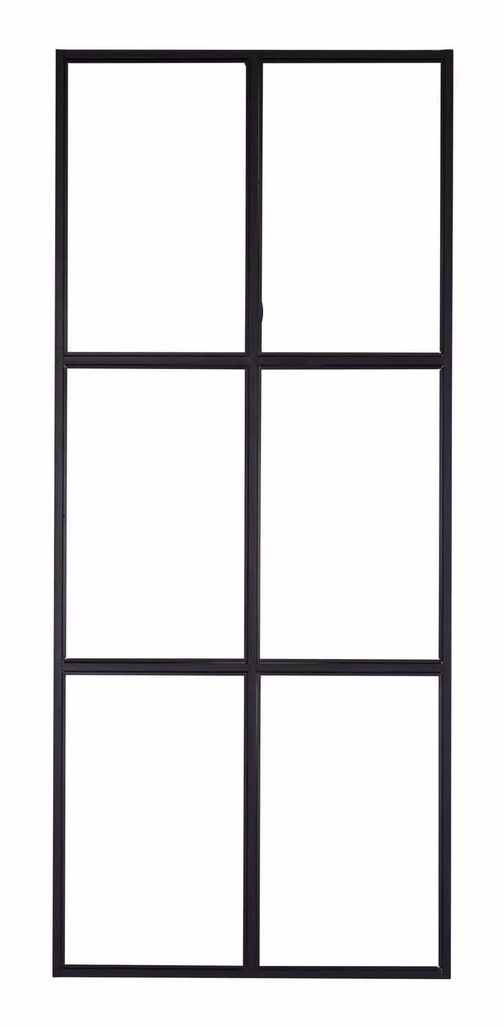 Nohr Roomdivider Shamyra Glas Zwart, H 210 x B 90 cm