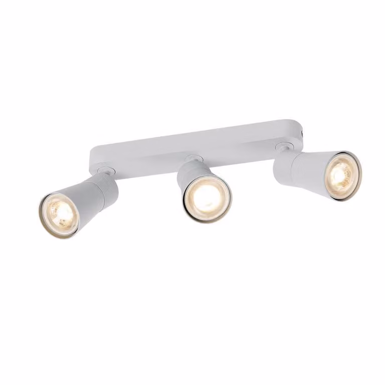 SLV Spot Puri 2.0 Cone grijs 3-lichts plafondspot van aluminium en glas