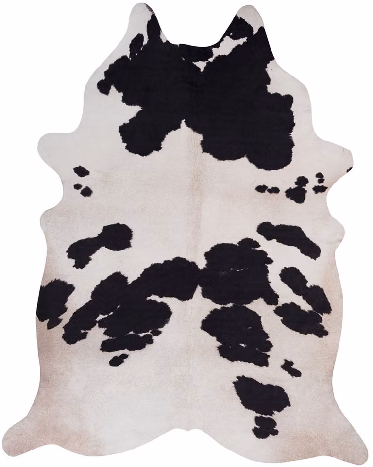 Padiro platgeweven vloerkleed met dierenprint - lichtbeige - 155 x 190 cm