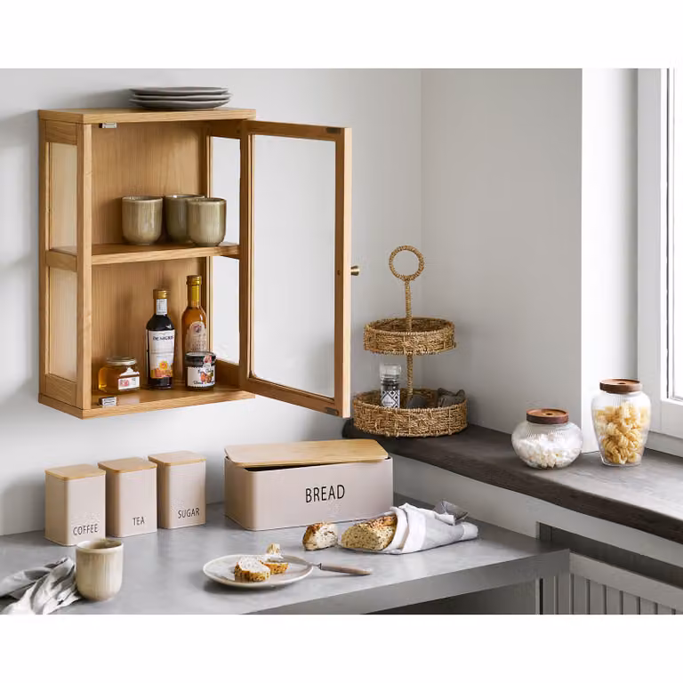 home24 Broodtrommel Neita 4-delig beige B/D/H: 33 x 14 x 18 cm