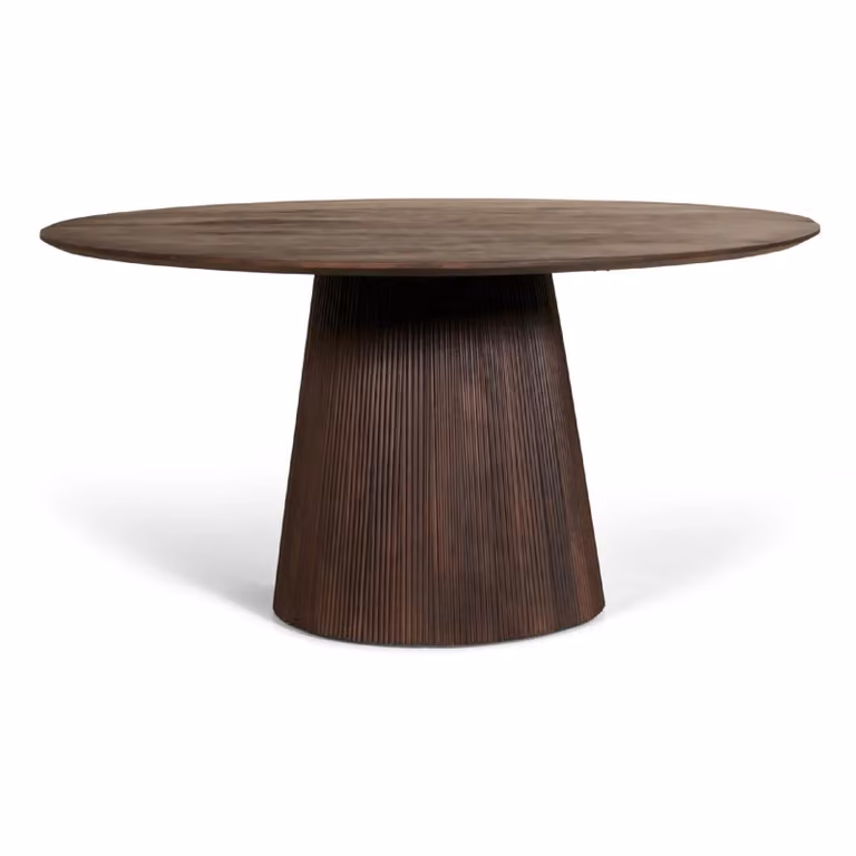 Nest of Nora Nala Ronde Mangohouten Eettafel - Donkerbruin - Diameter: 120 cm