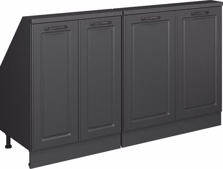 Vicco R-Line Keukenkast voor schuine wand, Antraciet landhuis, Set van 2, Model 58132