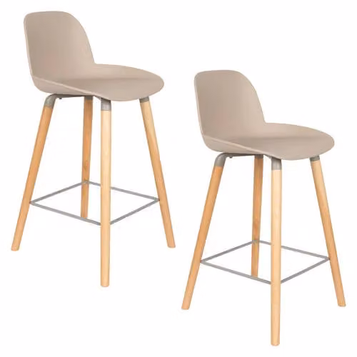 Zuiver Albert Kuip counter barkruk shell set van 2