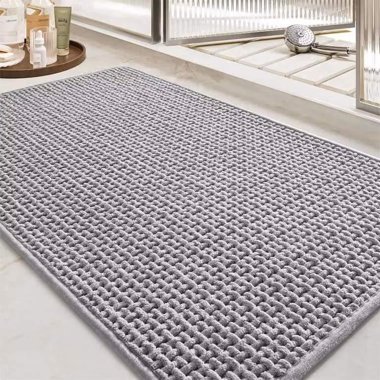 Grijs Badmat en Douchemat Badkamer Comfort - Super absorberend - 60 x 90 cm
